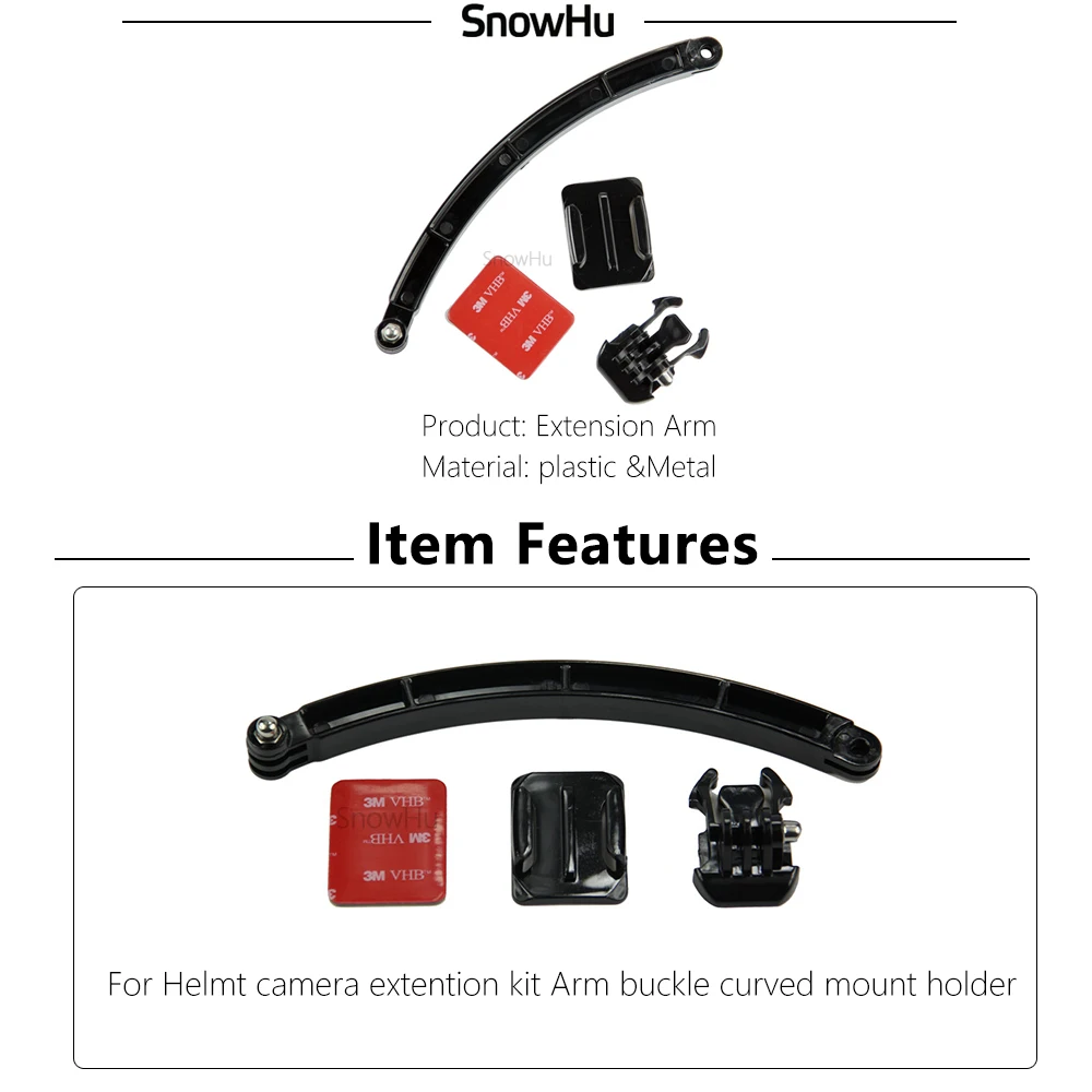 SnowHu para Gopro accesorios para ir pro hero 7 6 5 4 3 kit de montaje para SJCAM SJ7000 para xiaomi yi 4 K cámara para eken h9 GS16 - 4
