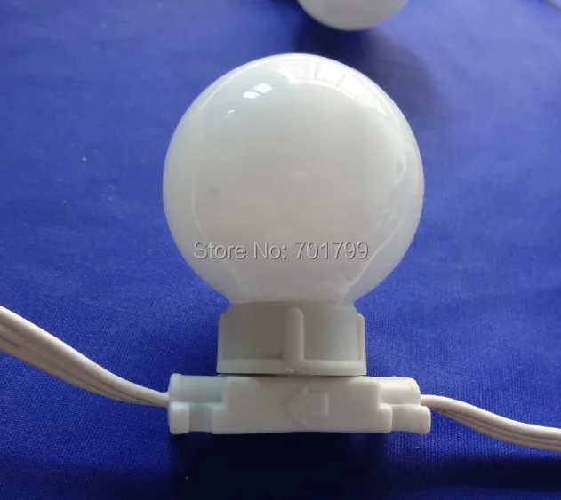 

50nodes DC12V WS2811 LED technicolor pixel with milky G40 cover;waterproof, RGB full color;in WHITE color case and wire