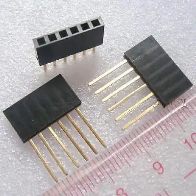 

20PCS 6 Pin Female tall stackable Header Contor socket Shield