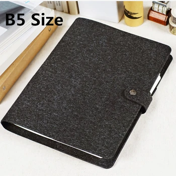

2017 Vintage Personal Organizer Classic Felt Cover Business Office Binder Notebook Weekly Monthly To Do Agenda Planner Big B5