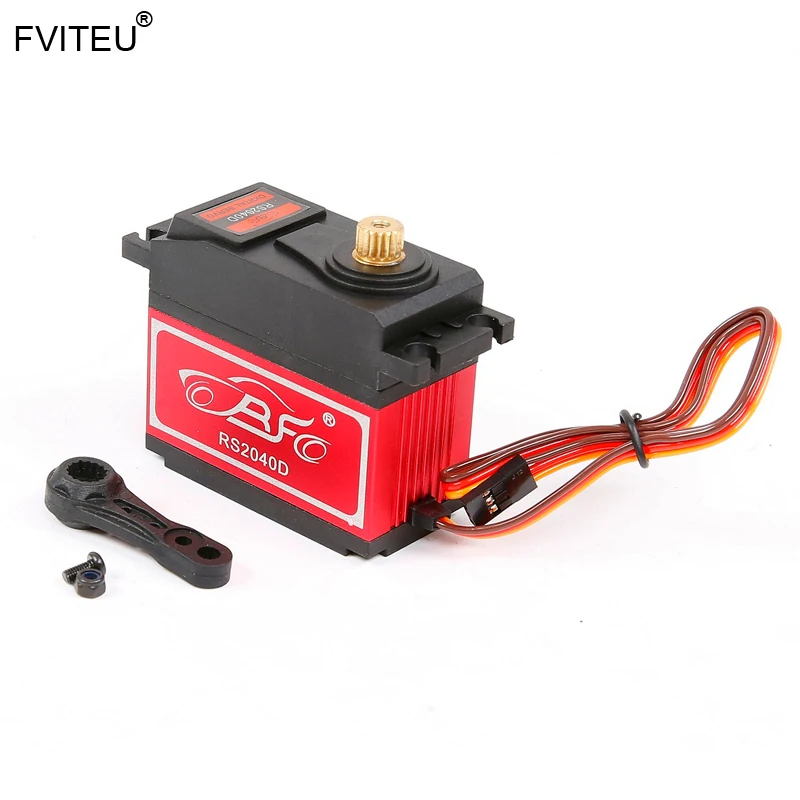 

FVITEU 40kg Metal Case Steering Gear 17T Servo Arm for 1/5 HPI Baja 5B SS 5T 5SC Rovan King Motor