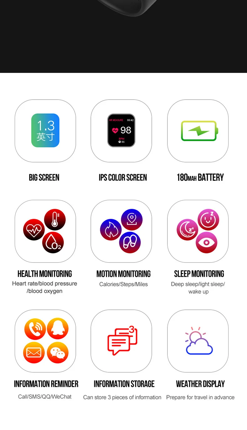 Waterproof Smart Watch With Bluetooth For Men/Women