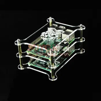 

2-layers Raspberry PI 3 model B+plus Transparent Acrylic Case Cover Shell Enclosure Box for Raspberry PI 2,PI3 Model B, PI 3B