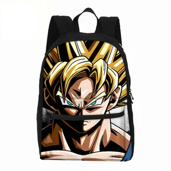 

VEEVANV Canvas School Backpacks for Teenage Boys Daypack Dragon Ball Xenoverse Printed Rucksack Fashion Super Saiyan Bookbag New