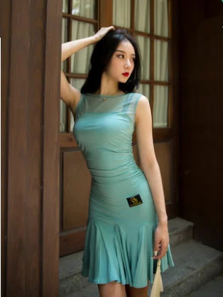 

2017 Latin Dance skirt Woman Practice dress Performance Latin Dance skirt black Woman Latin dance dresses