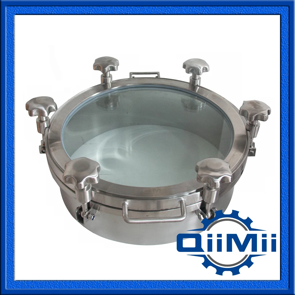 450mm SS304 SS316L pressure view glass coverSanitary manhole cover with sight | Обустройство дома