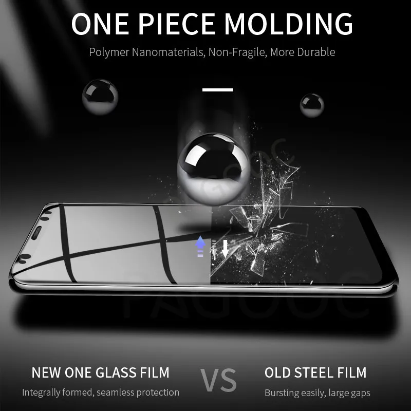 20D Full Curved Tempered Glass on for Samsung Galaxy S8 S9 Plus S7 Edge Note 8 9 S8 S9 Screen Protective Transparent Glass Film