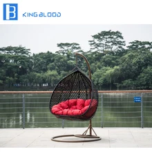 Good quality outdoor PE rattan hanging hammocks egg swing chair
