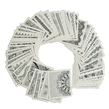 40 листов черного кружева для дизайна ногтей цветок переводные наклейки для воды сексуальные наклейки для ногтей красивые инструменты для украшения маникюра BEA625-672