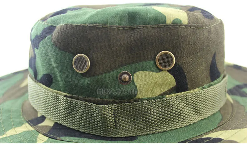 Военная камуфляжная кепка Boonie для мужчин и женщин, Высококачественная уличная хлопковая кепка, шапки-ведра для охоты, рыбалки, армейская шляпа Мультикам HJ2