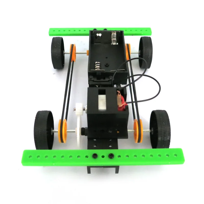 Puzzle DIY Assembled Car Toy Kids Early Education Supplies Physics Science Experiment Simple Learning Tool Supplies Toy educational toy physics experimental equipment