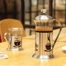 Стеклянный Френч-Пресс из нержавеющей стали французский фильтр заварник для чая кофе капсула бытовой кофейник Кофеварка 300 мл/600 мл