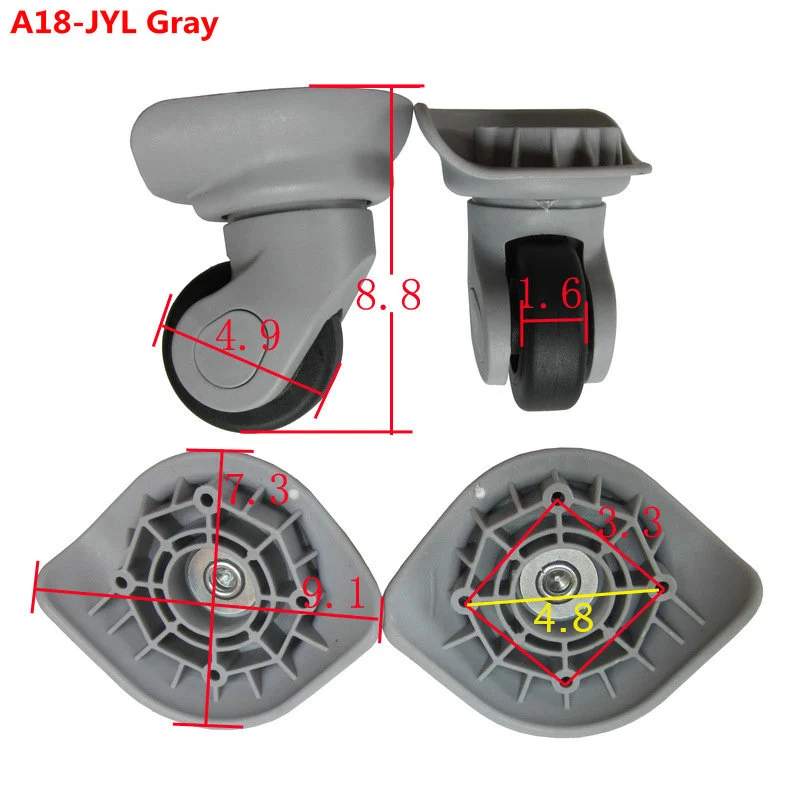 A18-JYL Replacement Luggage Wheels for Suitcases Repair Hand Spinner Caster Parts Trolley  Rubber
