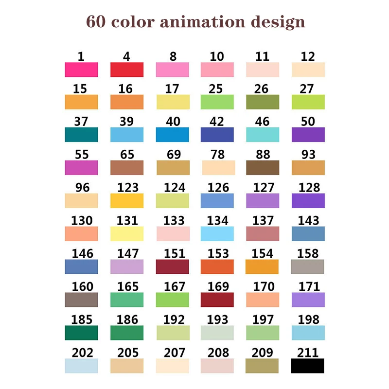 TOUCHNEW30/40/60/152 цвет алкоголь Марк школьные принадлежности товары для рукоделия арт марки copic mark товары для рукоделия для художника маркер для белой доски - Цвет: 60 color anime