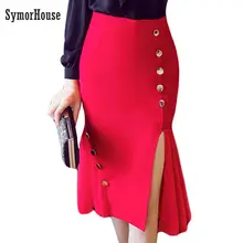 Новая модная женская юбка размера плюс 5XL, шифоновая юбка миди в стиле пэчворк, тонкая открытая элегантная юбка карандаш, женские юбки
