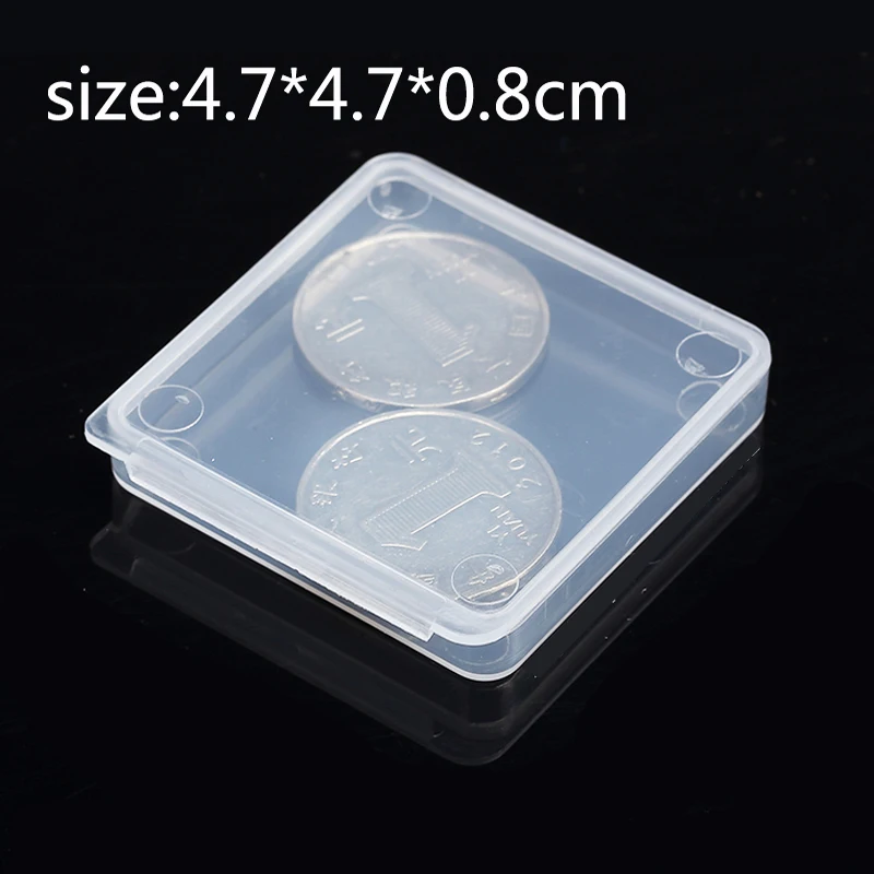 

lidded Transparent Plastic Small square Boxes Packaging Thicken Storage Box Jewelry box Accessories Finishing Box Free Shipping
