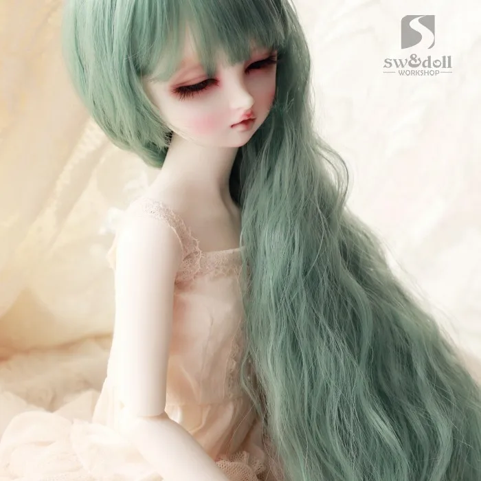 Красивые BJD 1/3 аксессуары парики зеленый кудрявый парик волосы для BJD куклы