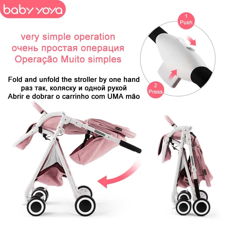 Легкая портативная складная детская коляска AIQI BABYYOYA с возможностью сидеть и