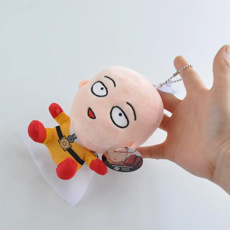 

1 Pc Hot sale Cartoon Anime One Punch Man Plush Toys Stuffed Dolls Plush keychain bag Pendant plush gift