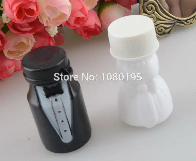 

24pcs/lot EMPTY Bride and Groom Wedding Bubble Bottle Favors soap water bottle for weddings party baby shower favors NL972