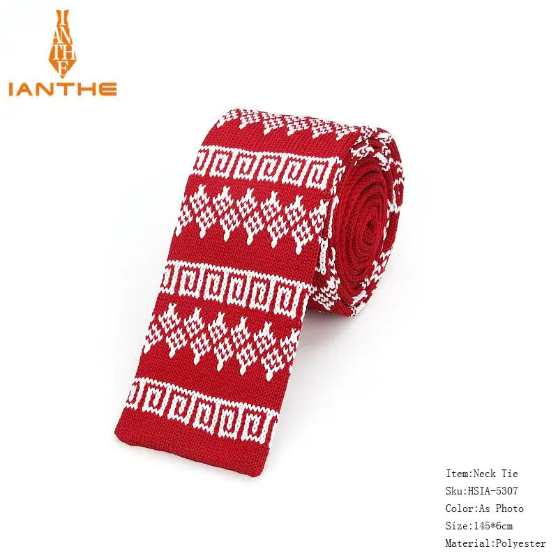 Абсолютно мужской вязаный галстук для отдыха с геометрическим вырезом, Модный Узкий Тонкий шейный галстук для мужчин, обтягивающие дизайнерские Галстуки - Цвет: IA5307