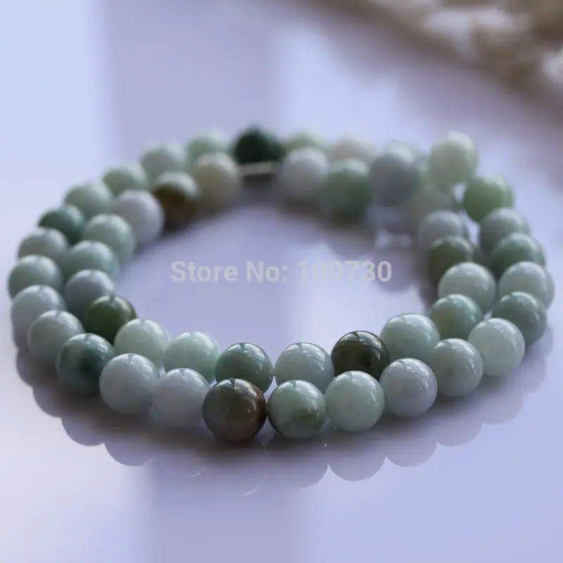 

Jewelr 003924 Natural A Old Jade Jadeite Chinese Carved Beads Strand Necklace