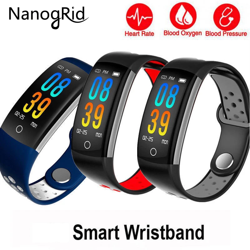 

Smart Bracelet Heart Rate Monitor Watch Men Women Blood PressureOxygen Blood Smart Wristband Fitness Tracker IP68 Waterpoof Band