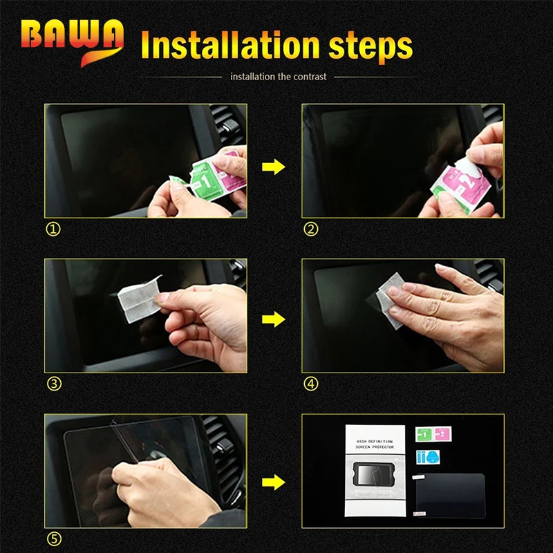 Защитная пленка BAWA для экрана приборной панели GPS навигатора Jeep Wrangler JL 2018 +