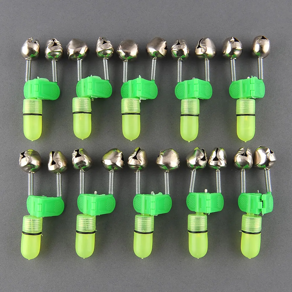 

10PCS/Lots LED Blue 26mm/1 2 LR41 batteries Button Light Night Twin Bells Fishing Rod Bite Alarm Useful Practical Serviceable