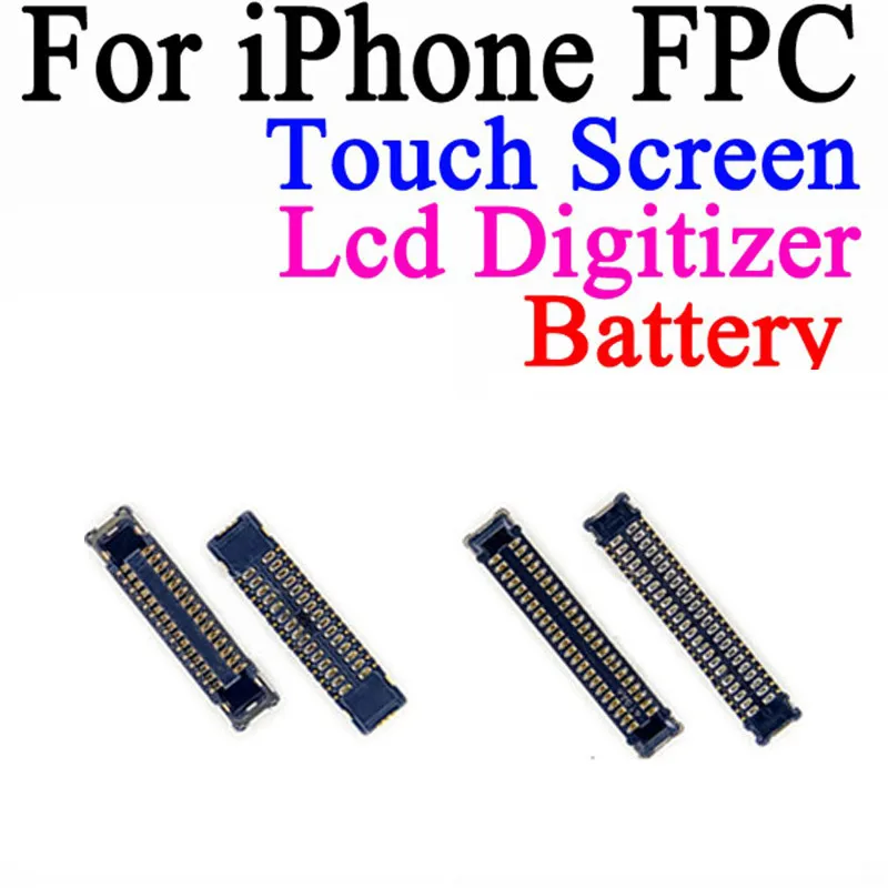 2 шт./лот Высокое качество для iPhone 6 6S 6 Plus 6S Plus ЖК-дисплей сенсорный экран дигитайзер батарея FPC разъем на материнской плате