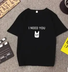 

2019 summer t shirt letter print i need you funny t shirts brand-clothing woman's streetwear hip hop top t-shirt