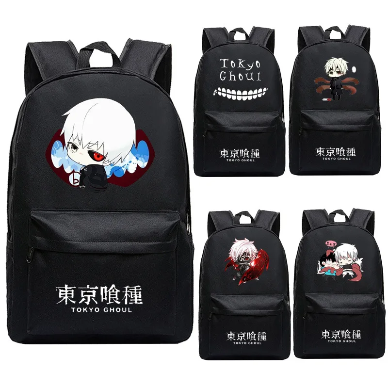 Tokyo Ghoul-Mochila Kaneki Ken media cara para adolescentes, escolar, de viaje - AliExpress Maletas y