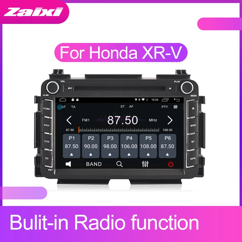 Top ZaiXi Android Car Multimedia player 2 Din WIFI GPS Navigation Autoradio For Honda XR-V XRV 2013~2019 GPS Radio FM Maps BT 4