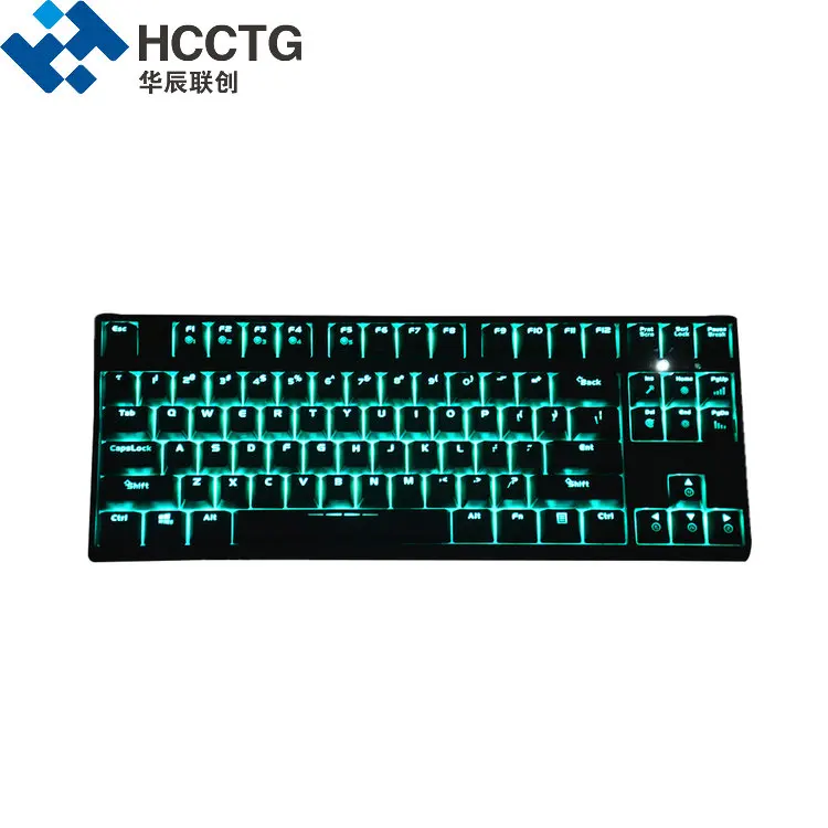 Проводная вишневая MX фоновая подсветка RGB механическая клавиатура геймера HGK87 O C