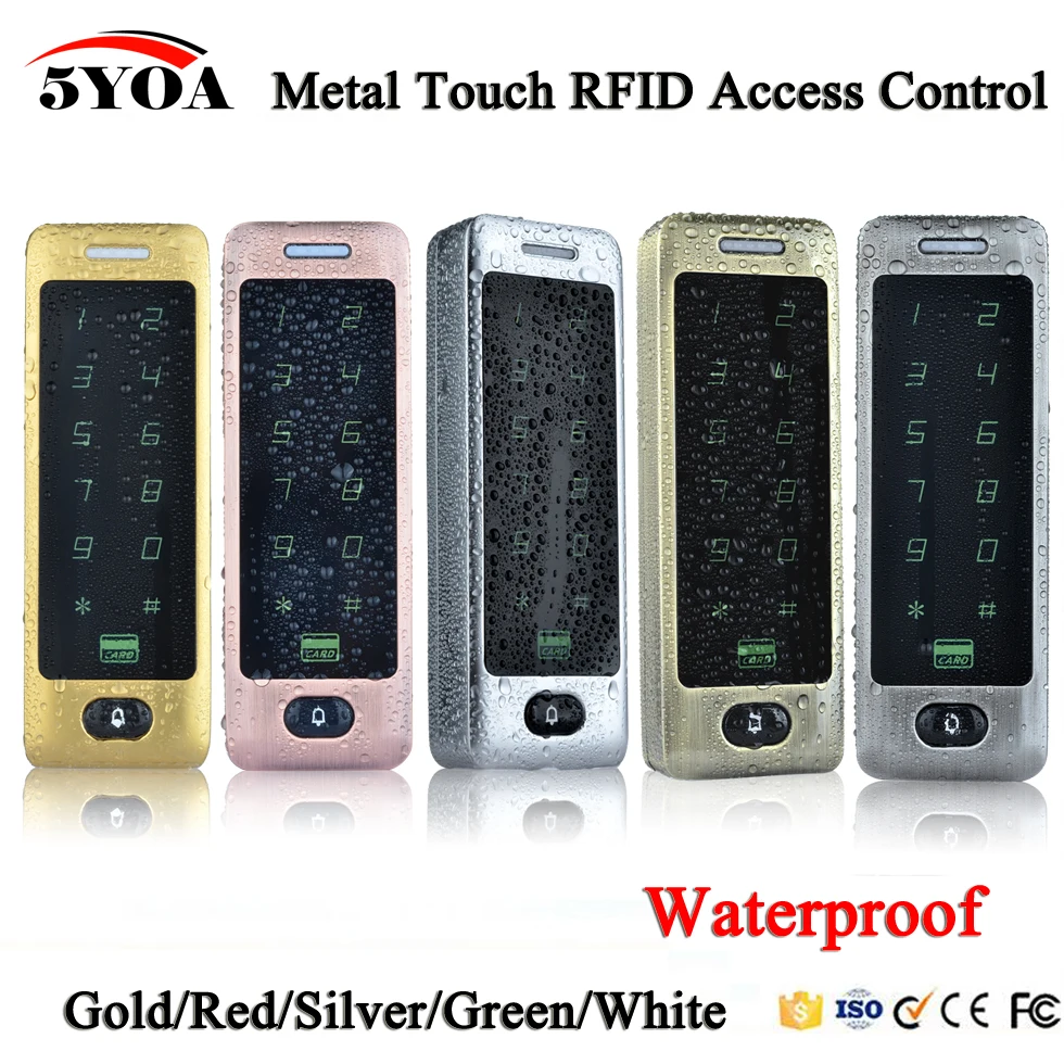 

Waterproof Metal Touch 8000 Users Door RFID Access Control Keypad Case Reader 125khz EM4100 ID Card