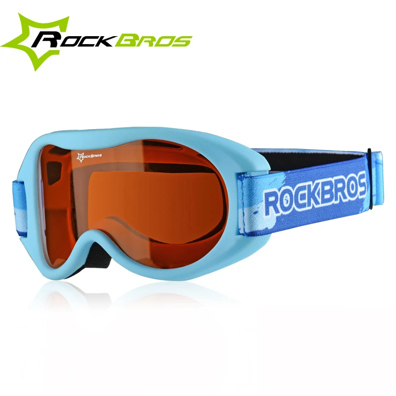 ROCKBROS تزلج نظارات طبقة مزدوجة لمكافحة الضباب نظارات التزلج MTB الدراجات على الجليد نظارات واقية من الثلج قناع للتزلج نظارات للبالغين و الأطفال