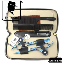 6.0 Smith Chu Japan 440c Steel Hair Scissors Professional Barbers Cutting Shear Salon Hairdresser's Thinning Clipper LZS0009 lili professional balding clipper for barbers and stylists cuts full head balding cutting machine super motor hair salon clipper