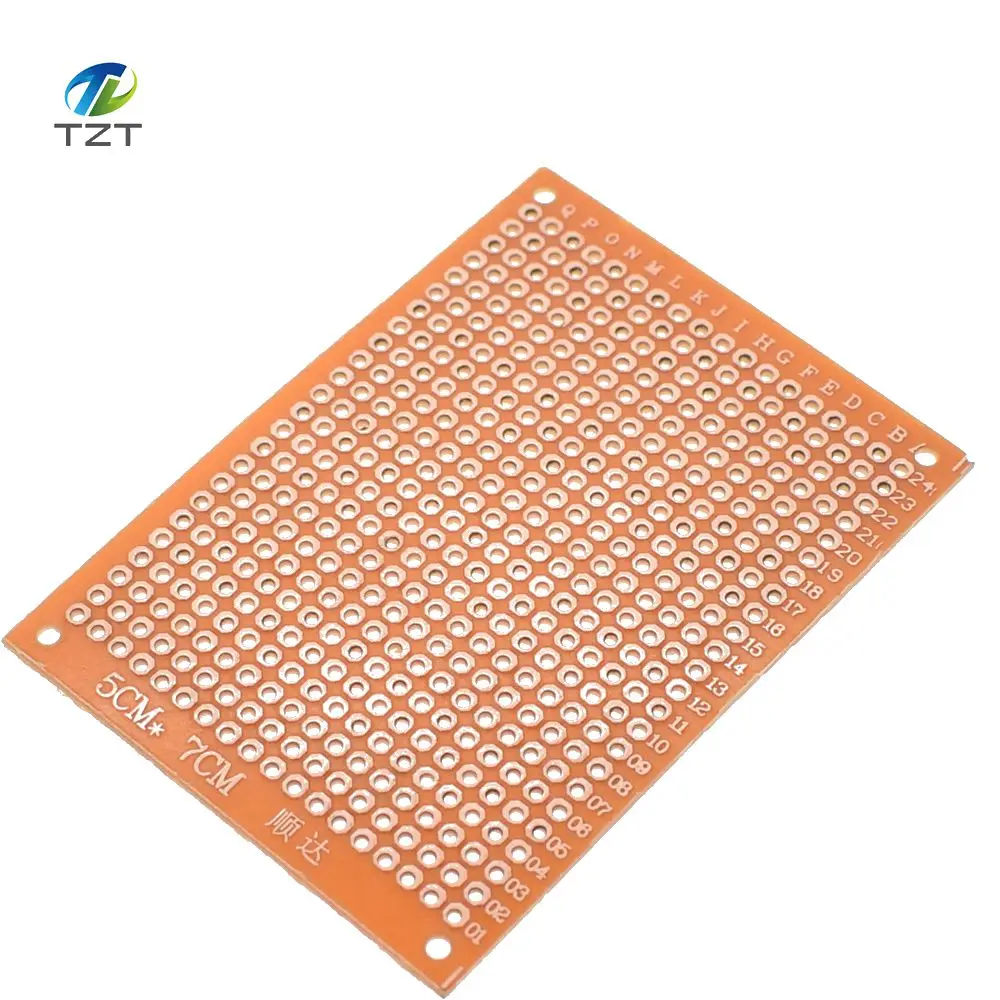 

Hot 10Pcs 5*7 PCB 5x7 PCB 5cm 7cm DIY Prototype Paper PCB Universal Board yellow