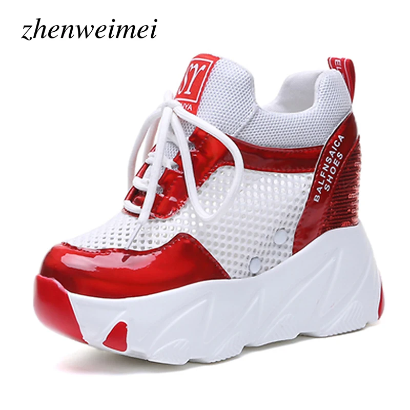 

Femme High Heels Net Casual Shoes Woman Sneakers Hollow Wedges Shoes For Women Sandalias De Mujer High Heels Chaussure