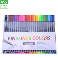 MYLIFEUNIT 24 Colors/sets art Paint Brush 0.4mm Micro Point Pens Sketch Drawing FineLiner colors Pens