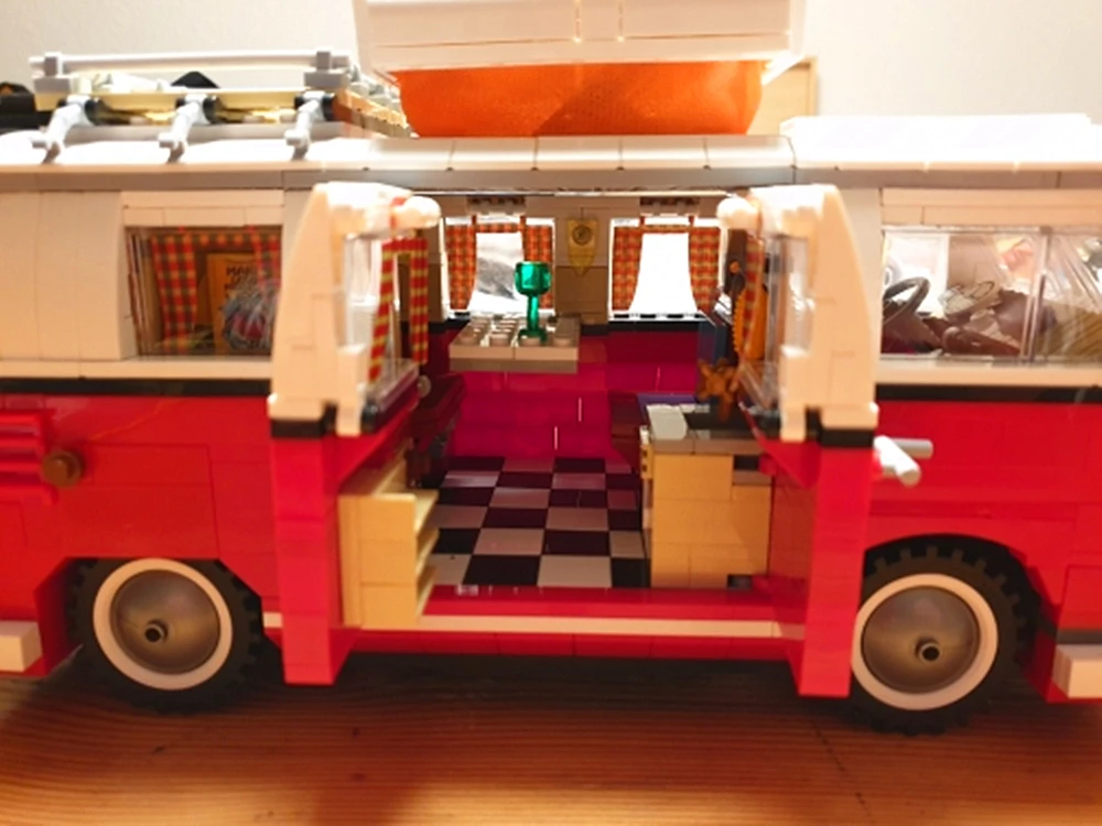 Technic Series 10220 1354 шт технологическая Серия Volkswagen T1 camper, машины для моделирования, строительные блоки, игрушки