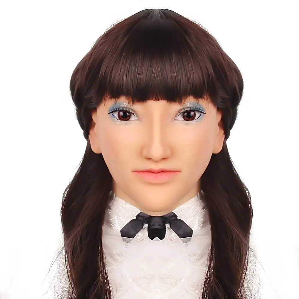 

KOOMIHO Goddess Soft Silicone Transgender Mask Crossdress Cosplay Mask Generic Big Head Circumference Handmade Makeup Mask 3G