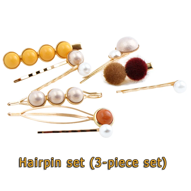 

3Pcs/Set Pearl Metal Hair Clip Hairband Comb Bobby Pin Barrette Hairpin Headdress Accessories Beauty Styling Tools New Ar