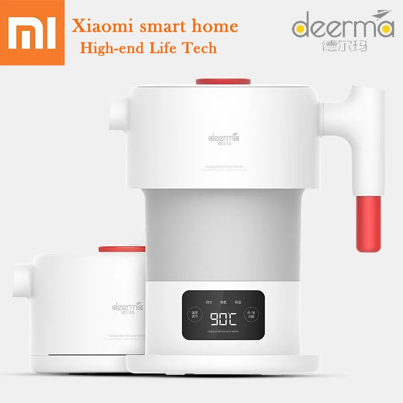 

Xiaomi Deerma Folding Electric Kettle Smart Touch Control Handheld Electric Water Auto Power-Off Portable Hot Tea Pot Household