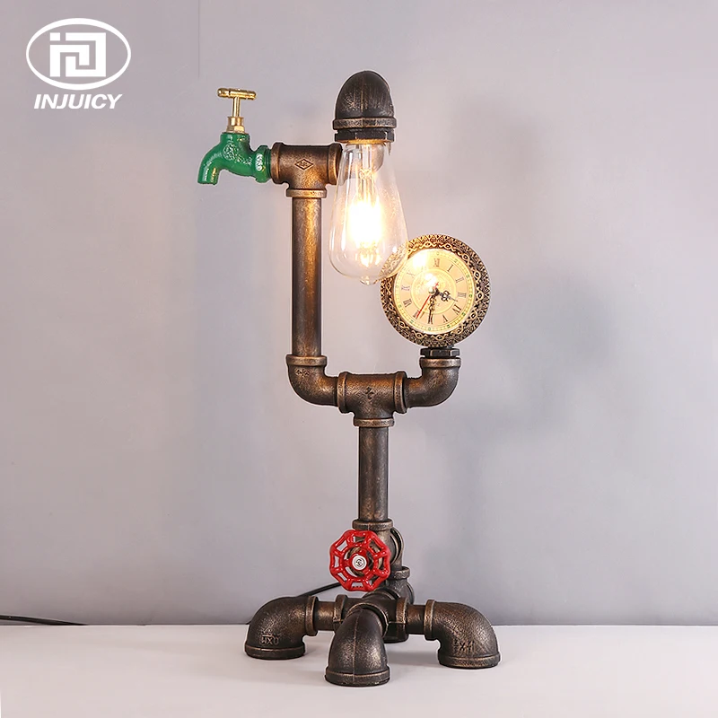 Vintage Loft Industrial Style Steampunk Desk Lamp Retro Iron Art