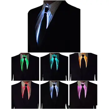 

Cool EL Wire Tie Flashing Cosplay LED Tie Costume Anonymous Necktie Glowing DJ BAR Dance Carnival Party Masks Cool Props