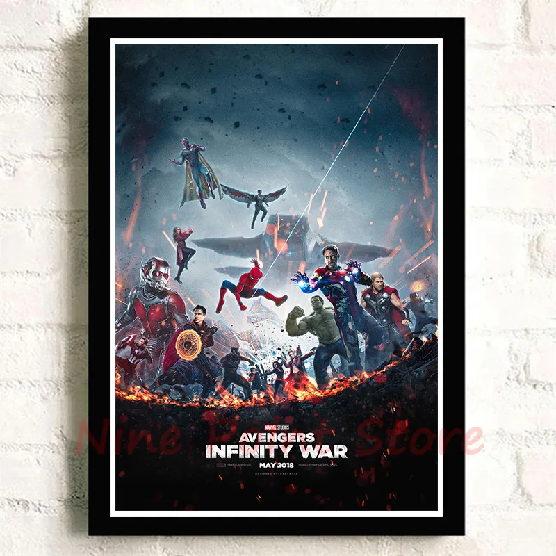 Мстители Бесконечность войны покрытием бумага плакат наклейки на стену для гостиной украшения дома бескаркасные