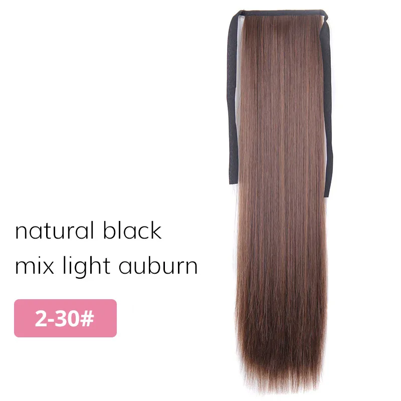 AISI BEAUTY 2" шелковистые прямые синтетические высокотемпературные волокна шнурок конский хвост волосы для женщин - Цвет: 2-30