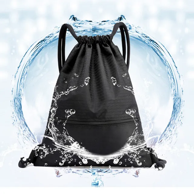 US $3.38 Drawstring Backpack Men Women Sports Fitness Gym Bag Outdoor Travel Waterproof Nylon Backpack Sac D