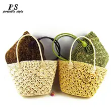 Летние соломенные сумки для женщин Роскошные цветы ручной работы Тканые Пляжные Сумки Путешествия Женские сумки Bolsa Feminia